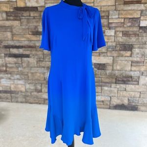 Blue Maggy London Bowtie Sheath Dress